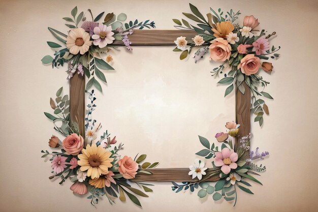 Vintage-Papier mit Blumen-Textur-Hintergrund