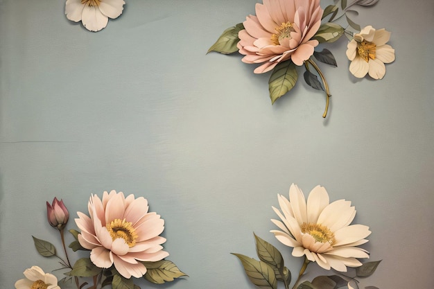 Vintage-Papier mit Blumen-Textur-Hintergrund