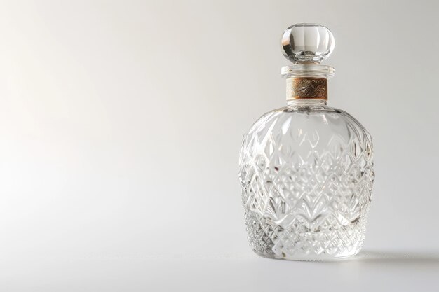 Vintage-Parfümflaschenkollektion auf weißem Hintergrund