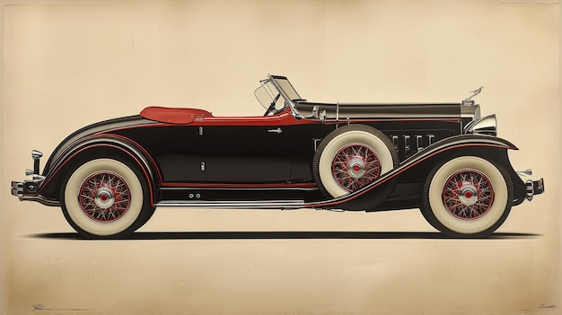 Vintage-Retro-Auto-Poster-Banner-Poster mit amerikanischen alten Autos