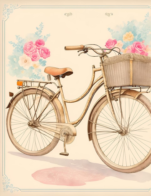 Vintage_romantic_bike_pencil_sketch_run_away_3