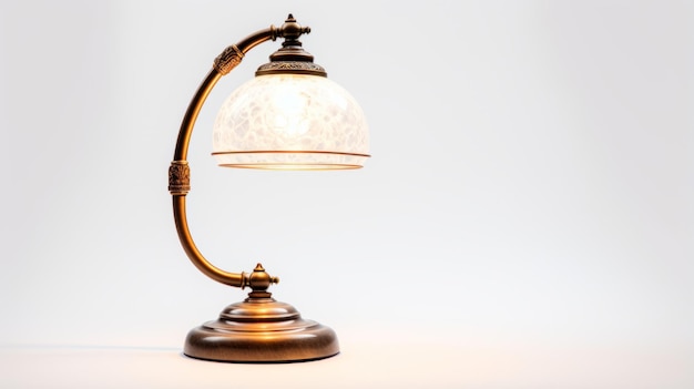 Vintage-Schreibtischlampe mit Glasschatten, Charme der alten Welt und gestreifter Beleuchtung