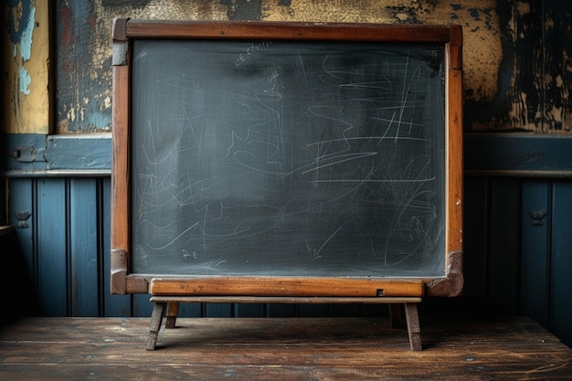 Foto vintage-schulnostalgie klassische tafel- oder schulschiefer-hintergrund