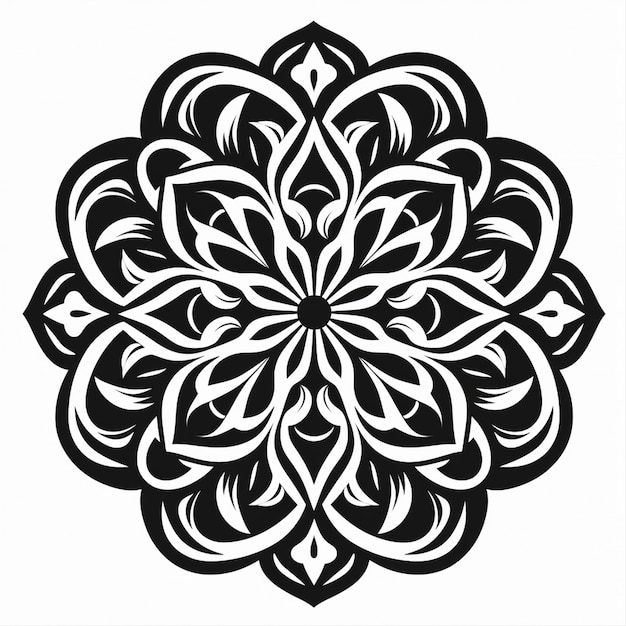 Vintage schwarzer Ornamentalmustervektor