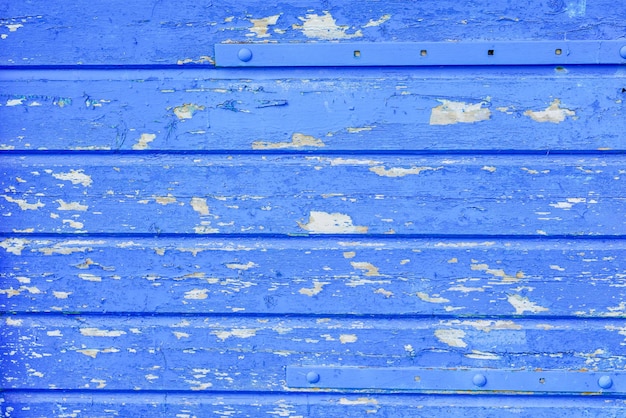 Vintage Strand Holz Hintergrund alte verwitterte Holzplanke in blauer Meeresfarbe gemalt