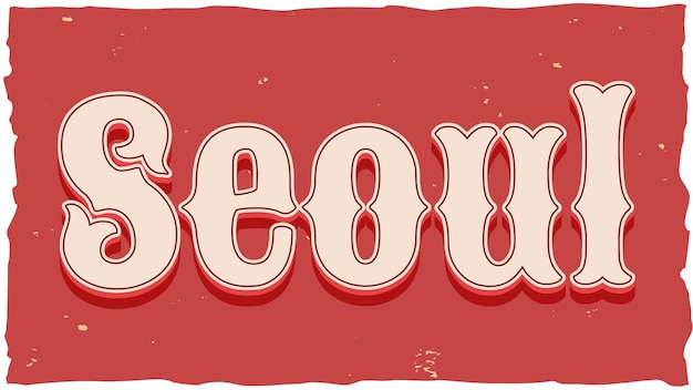 Vintage-Text aus Seoul