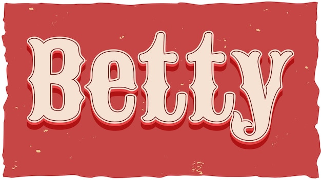 Foto vintage-text von betty