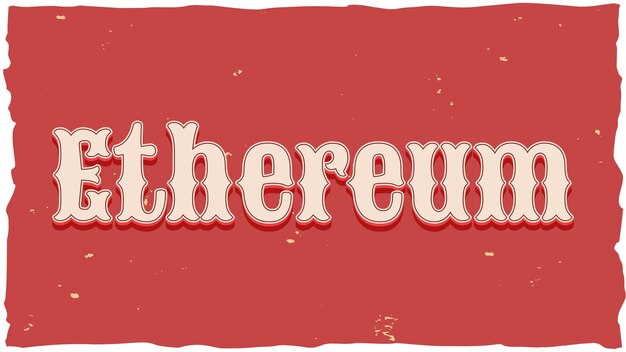 Foto vintage-text von ethereum