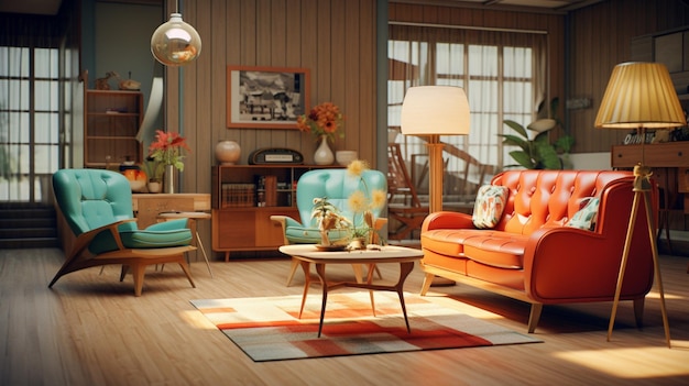 Foto vintage und retro interiors innenarchitektur