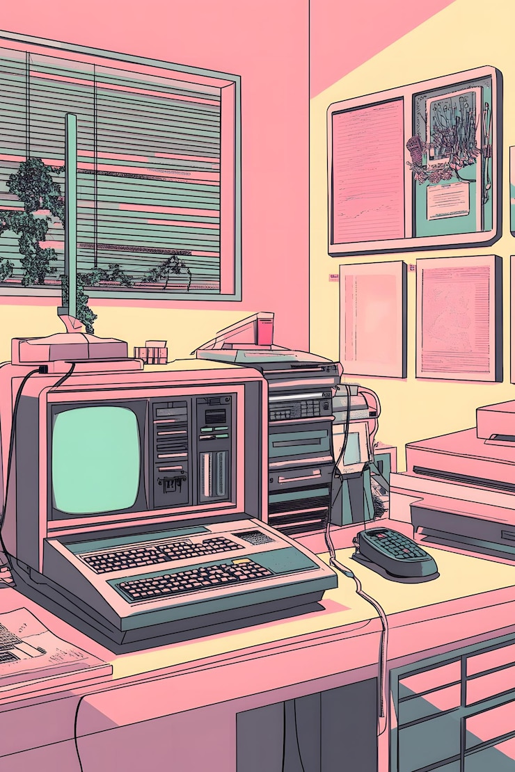 Foto vintage vibes el encanto de los espacios de oficina de la vieja escuela