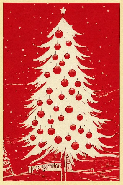 Foto vintage weihnachtspostkarte