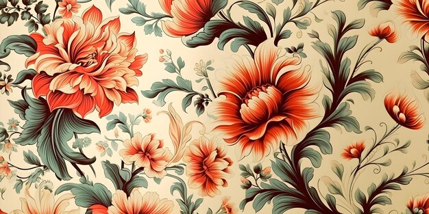 Vintage Zierblumen Hintergrund