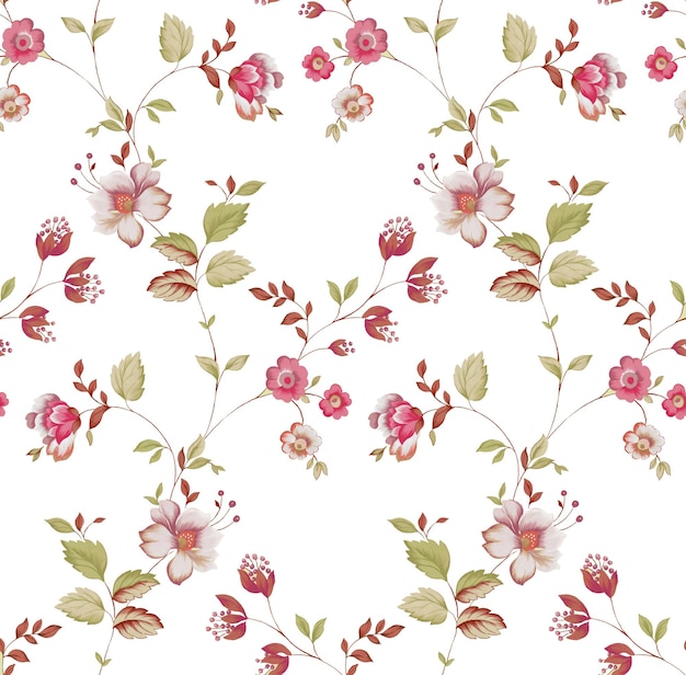 VintageFloral y Paisley Patrón sin costura OrientalFondo para el textil