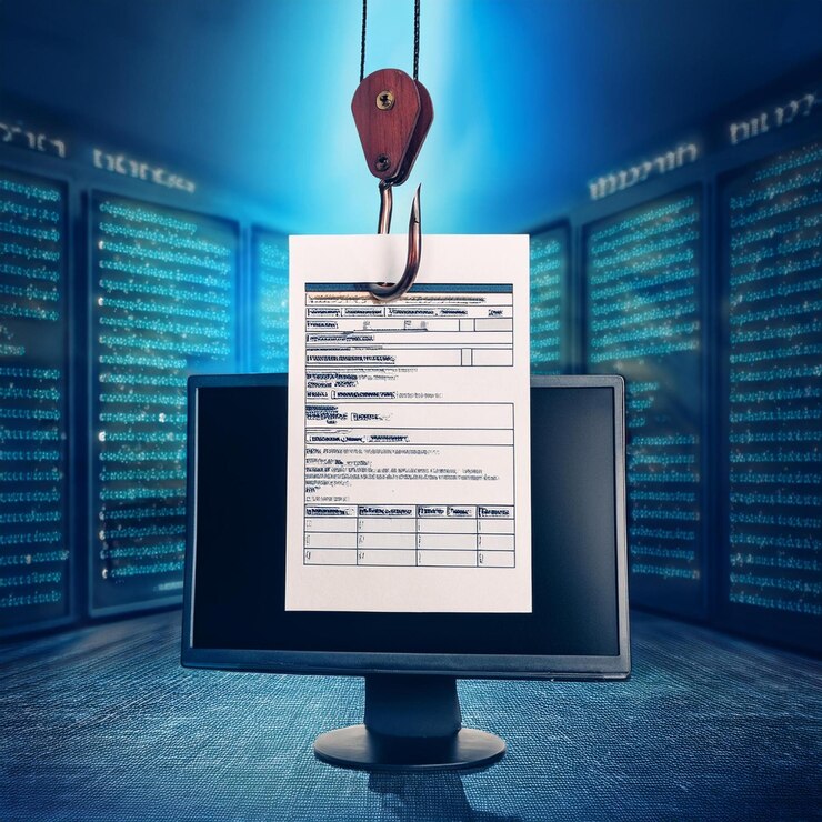 Foto la violación de datos en progreso