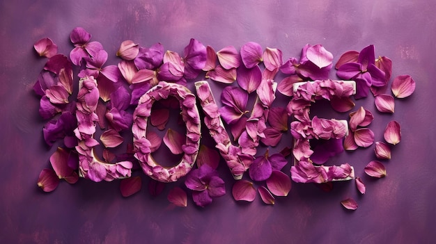 Violet Love Konzept kreatives horizontales Kunstposter