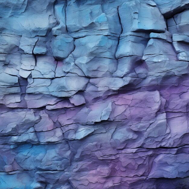 Violeta vibrante y turquesa de neón Una impresionante textura de superficie de piedra arenisca en tonos de azul