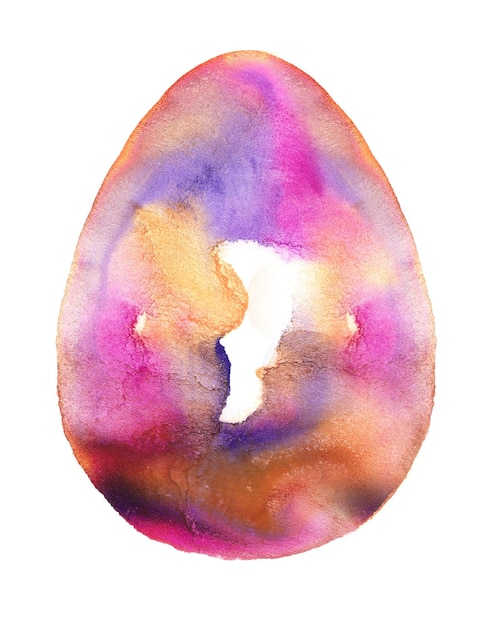 Violett Handgezeichnete Aquarell-Vogeleier-Illustrationssammlung isolierte Osterelemente auf Papierstruktur Aquarell-Ei für Feiertagsfrühling oder Aquarell