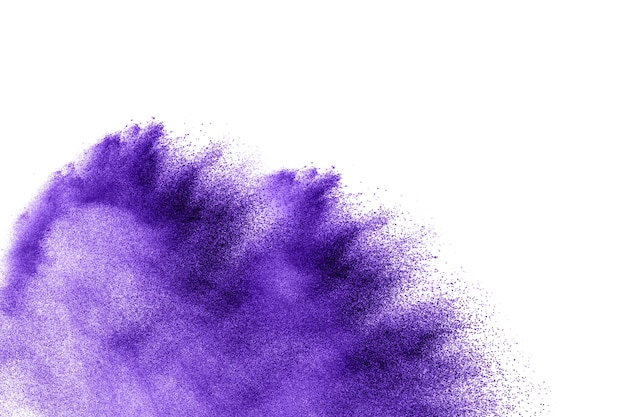 Violette Farbe Pulver Explosion Wolke.