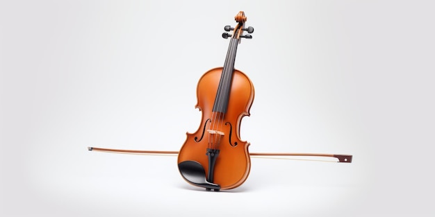 violín sobre fondo blanco IA generativa