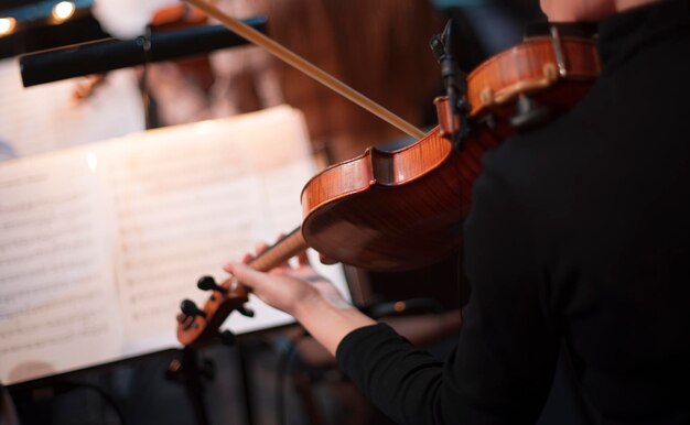 Foto violino em um concerto