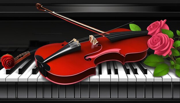 Violino piano rosa