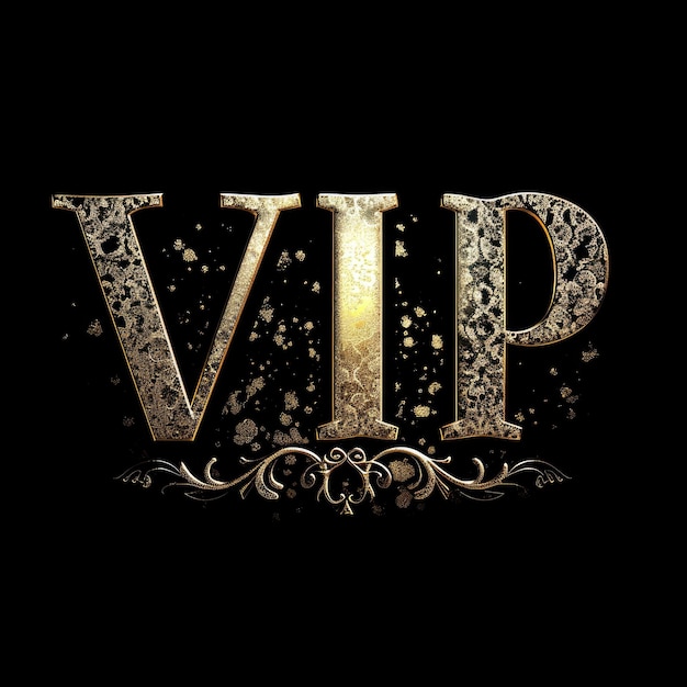 Foto vip-logo-text eine anspruchsvolle mischung aus business-karten, banner und hintergrund, die exklusivität und luxus für eine elite und ausgezeichnete unternehmensidentität umschließt