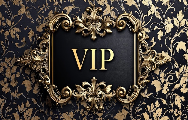 Vip VIP-Logo-Text eine anspruchsvolle Mischung aus Business-Karten-Banner und Hintergrund, der Exklusivität und Luxus für eine Elite und eine ausgezeichnete Unternehmensidentität umfasst