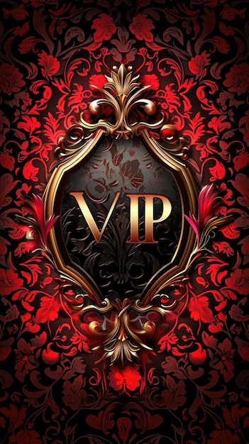 Foto vip vip-logo-text eine anspruchsvolle mischung aus business-karten-banner und hintergrund, der exklusivität und luxus für eine elite und eine ausgezeichnete unternehmensidentität umfasst