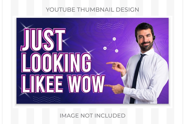 Virale Tandy YouTube-Kanal Kunst Web-Banner-Design-Vorlage, die einfach wie ein Wow aussieht