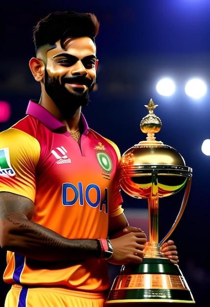 Virat Kohli ganhando a Taça