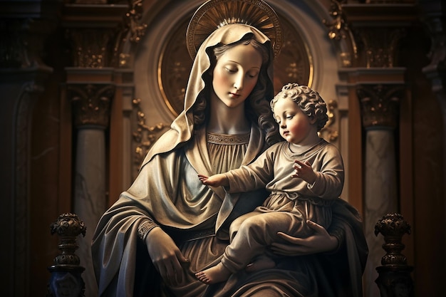 Virgen del Carmen Selige Jungfrau Maria Unsere Liebe Frau Nossa Senhora do Carmo Mutter Gottes in der katholischen Religion Madonna Religion Glaube Christentum Jesus Christus Heilige heilig