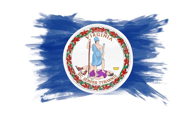 Virginia State Flag Pinselstrich, Virginia Flag Hintergrund