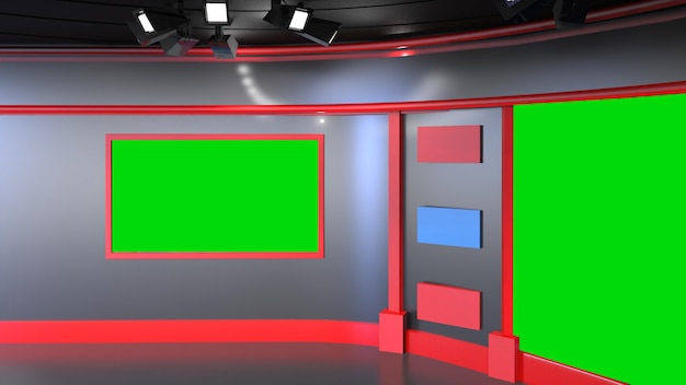 Virtual news studio