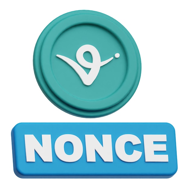 virtual protocol crypto token 3d icon isolated on the white background