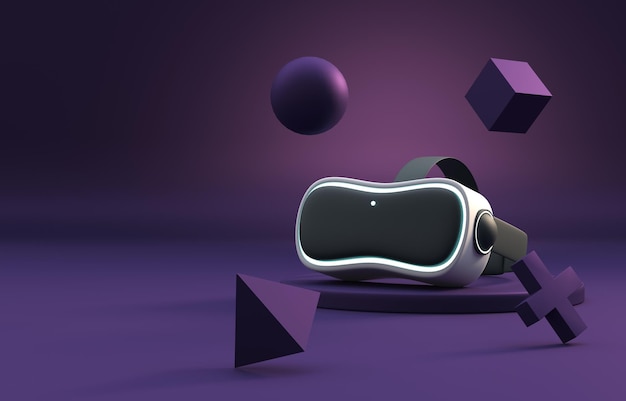 Virtual-Reality-Brille 3D-Illustration