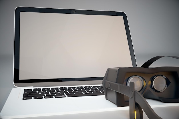 Virtual-Reality-Brille Laptop vorne