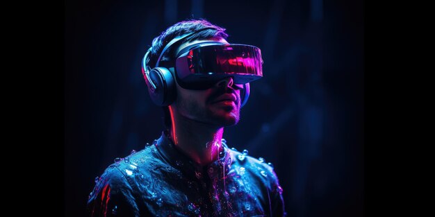 Virtual Reality: Der Nutzer taucht mit einer Virtual-Reality-Brille in die Welt der Spiele ein