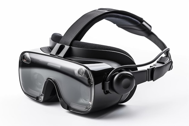 Virtual Reality-Headset isoliert auf weißem Hintergrund 3D-Rendering Virtual Reality-Konzept