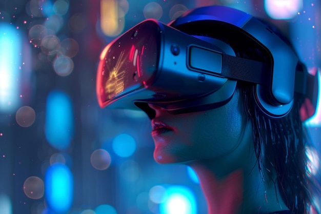 Virtual-Reality-Headset mit immersiver Spiele-Experienz