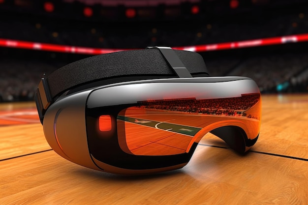 Virtual-Reality-Headset mit Sport-Spiel-Schnittstelle erstellt mit generativer KI