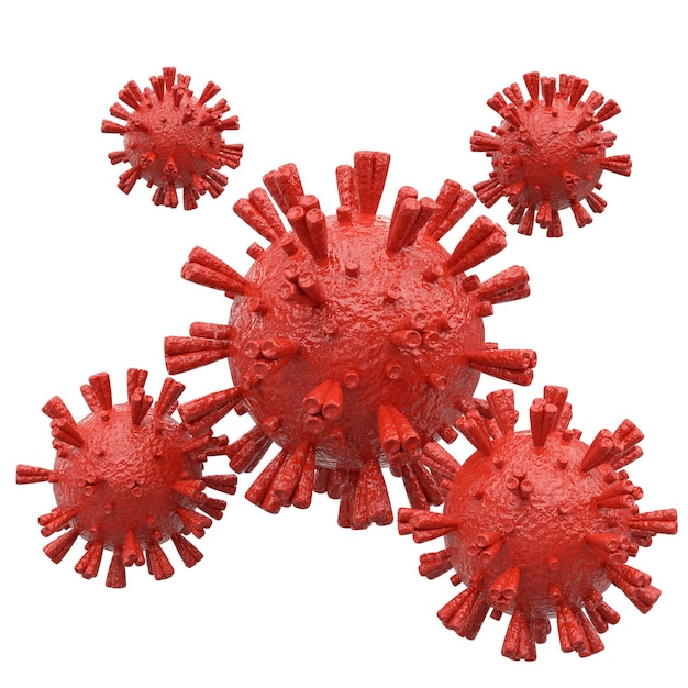 Virus 3D Corona Virus Enfermedad Elemento 3D Ilustración 3D