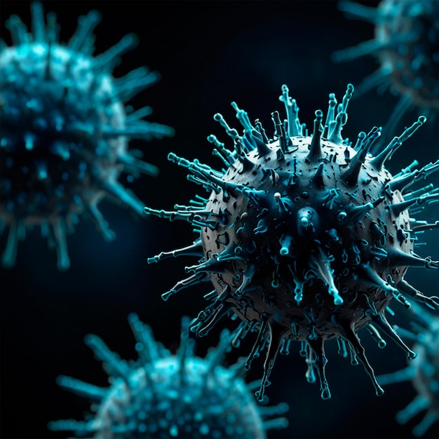 un virus está en el medio de una célula
