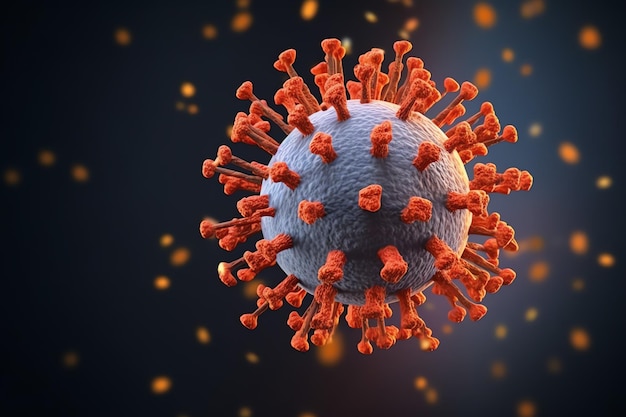 un virus se muestra en esta imagen con un fondo negro