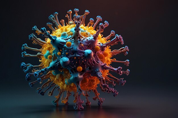 Foto un virus se muestra en esta imagen de un virus