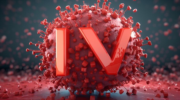 Un virus rojo con la palabra virus en él