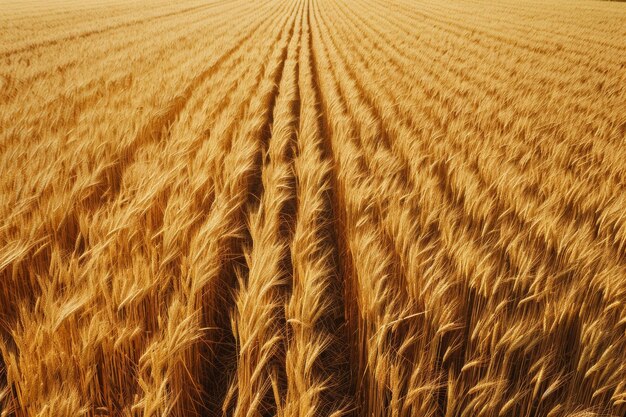 visão aérea captura a expansão dourada de um campo de trigo