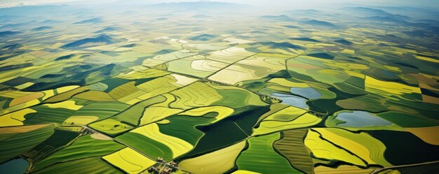 Foto visão aérea da paisagem rural