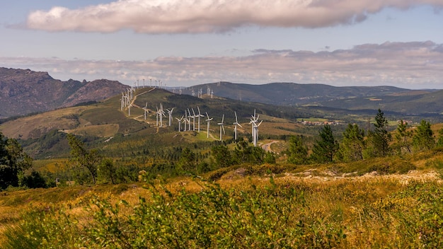 Visão da produção de energia de turbinas eólicas na espanha