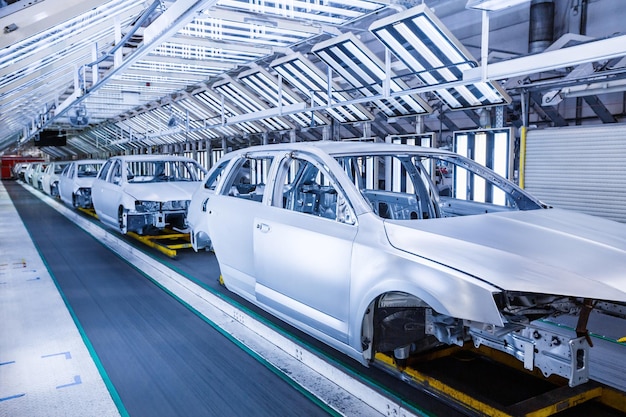 Visão de alto ângulo do automóvel