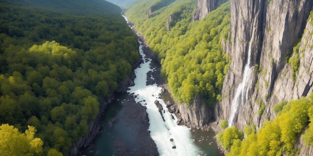 Visão de drone de Jog Falls generativa ai